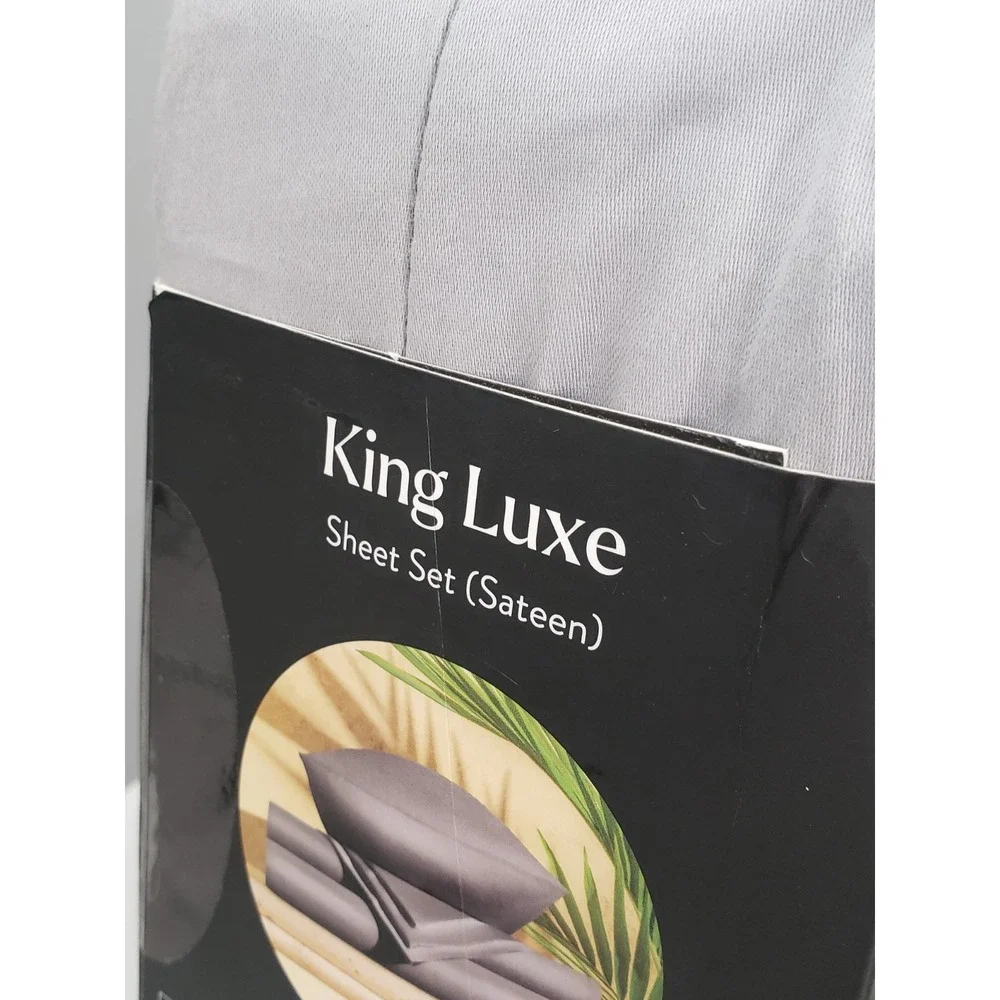 Miracle Made Luxe Cooling Sheet Set LIGHT GRAY 4 piece fitted flat pillowcase